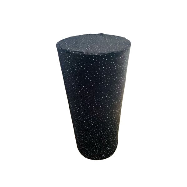 Capa Cilindro Alto Preto com Strass 